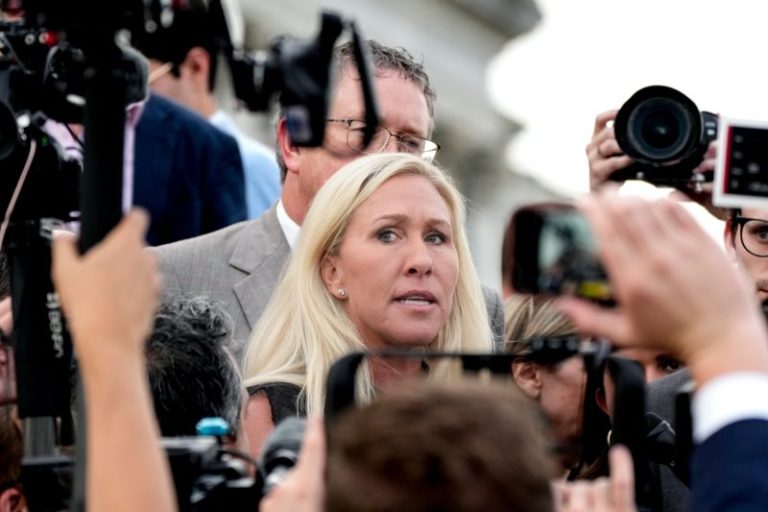 Greene booed as Republicans turn on her over bid to oust Speaker Johnson