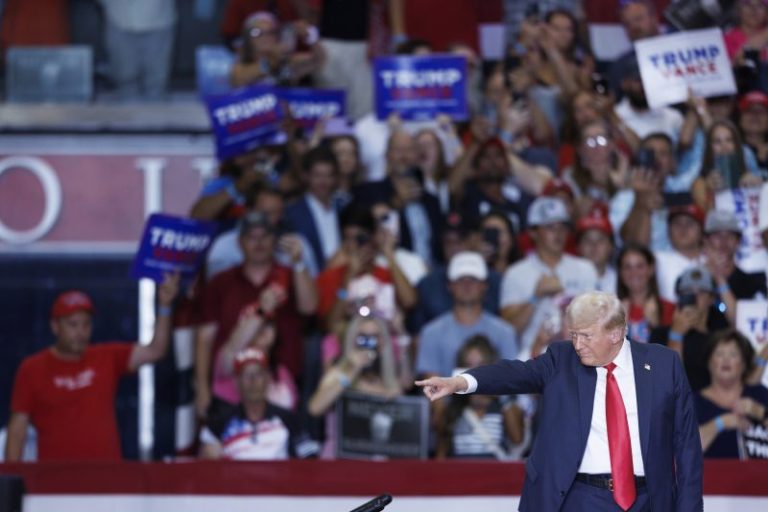 ‘This was a coup.’ Trump primes supporters to challenge a Harris win.